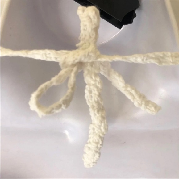 LILBETTER Crocheted Dress Backless White long dress Size Small - Picture 4 of 11